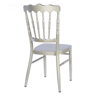 Aluminum Iron Elegant Banquet Wedding Chiavari Chair 17.5 Inches Seat Height