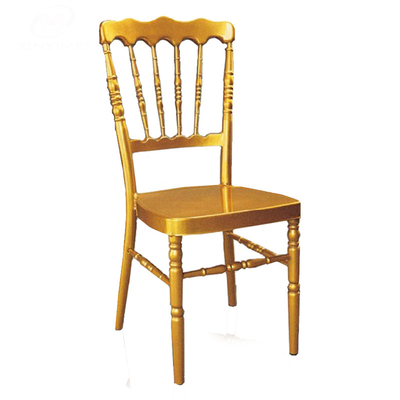 Aluminum Iron Elegant Banquet Wedding Chiavari Chair 17.5 Inches Seat Height