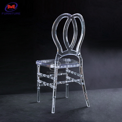 Butterfly Shape Clear Resin Chiavari Chairs 7 Bars Event Chair Mordern OEM ODM Service