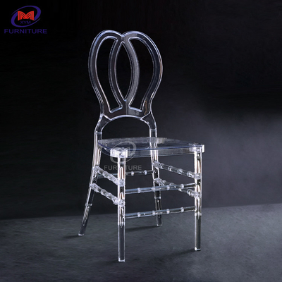Butterfly Shape Clear Resin Chiavari Chairs 7 Bars Event Chair Mordern OEM ODM Service