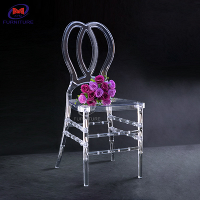 Butterfly Shape Clear Resin Chiavari Chairs 7 Bars Event Chair Mordern OEM ODM Service