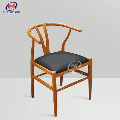 Mordern Restaurant Solid Wood Tufted Dining Room Chairs Y Shape Back