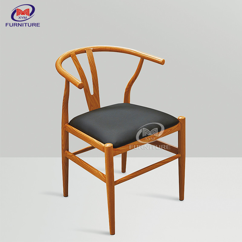 Mordern Restaurant Solid Wood Tufted Dining Room Chairs Y Shape Back